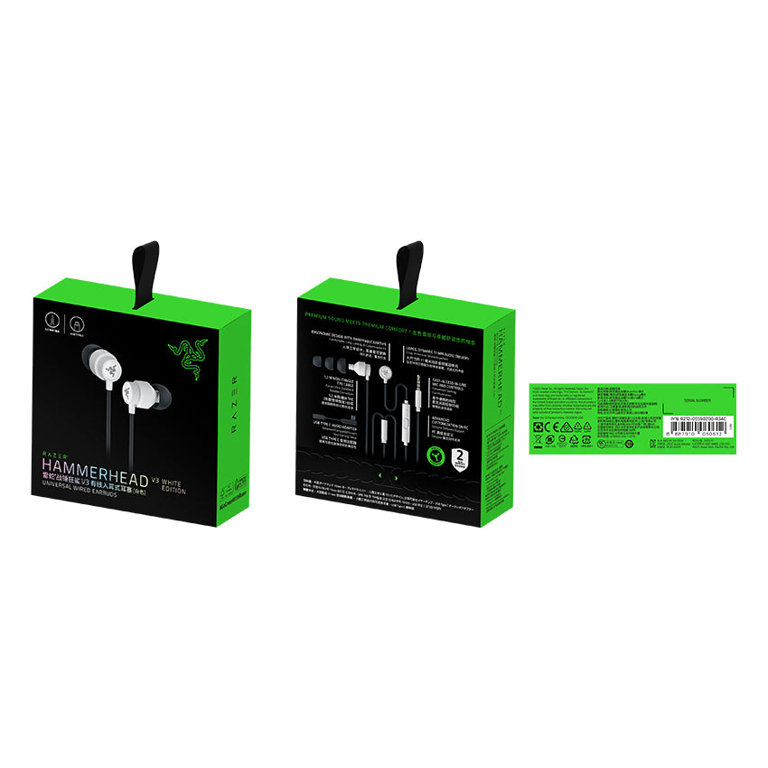 Razer Hammerhead V3 Universal Wired Earbuds for Gaming