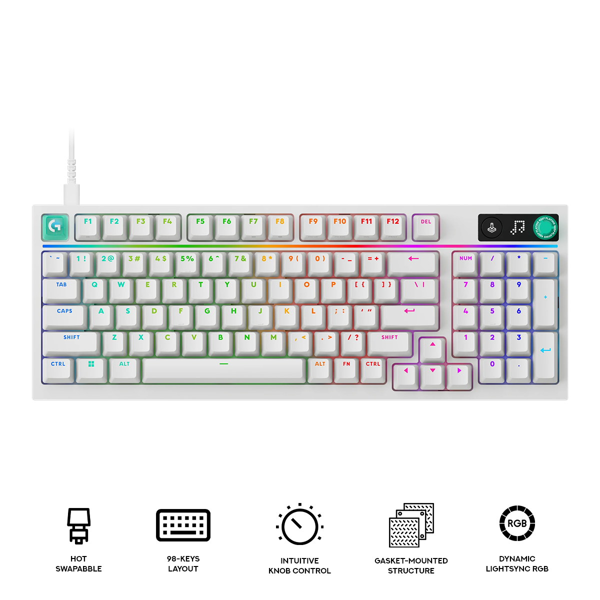 Logitech G316 X 98 Wired Mechanical Gaming Keyboard (White)