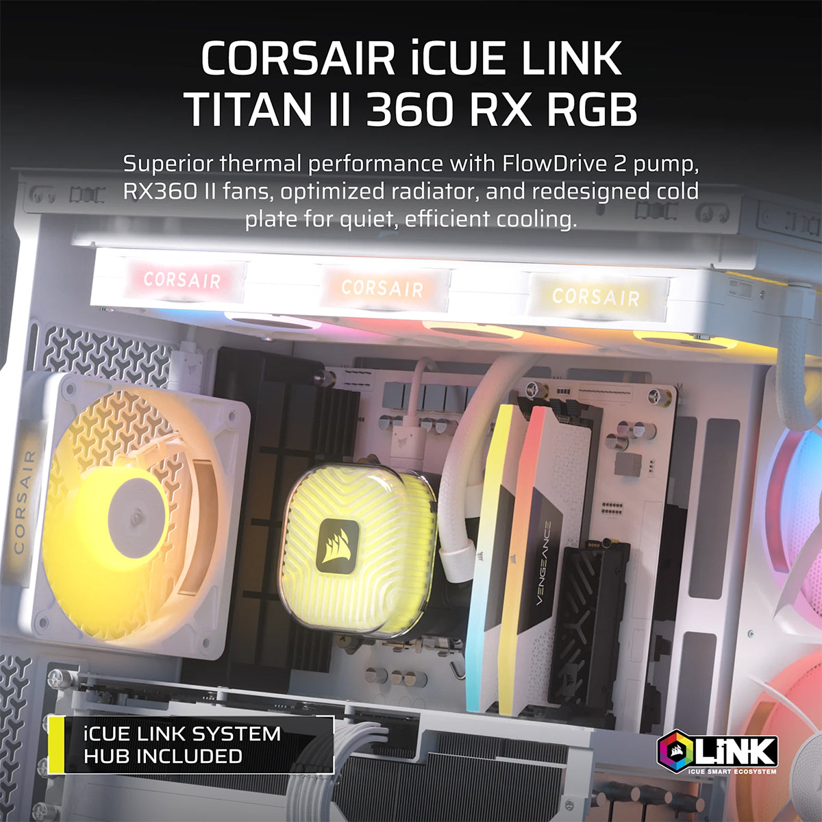Corsair iCUE LINK TITAN II 360 RX RGB AIO Liquid CPU Cooler
