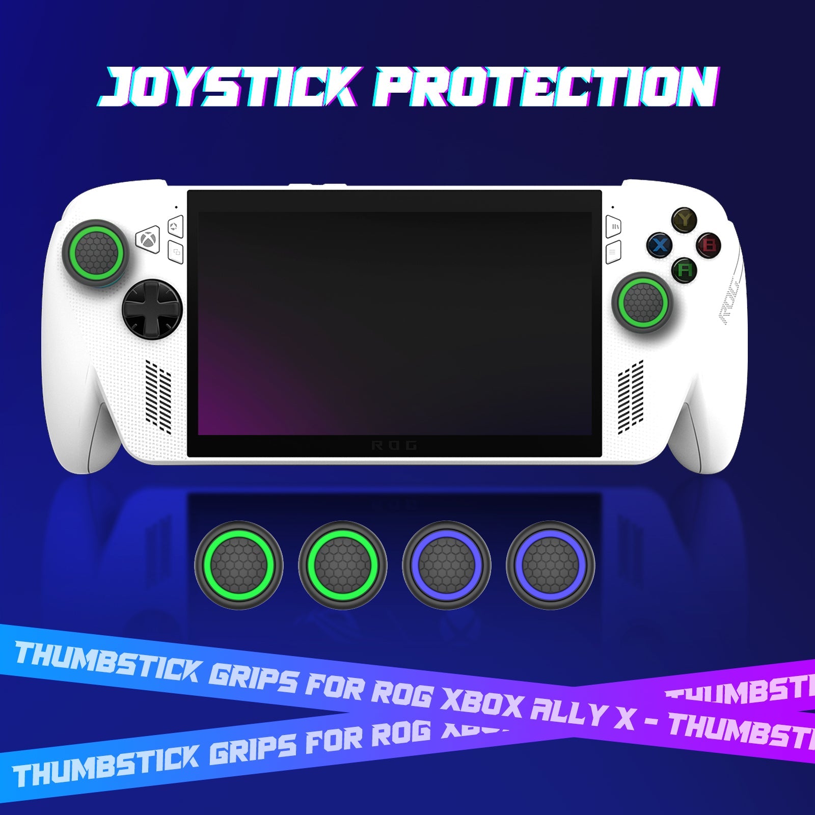IINE Joystick Caps for ROG Xbox Ally X (Green/Purple) (L1250)