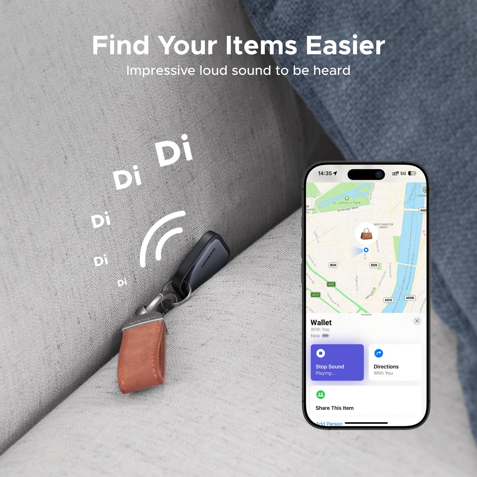 Ugreen Finder 2 for Apple - 1-Pack (Black) (CM919/75119)