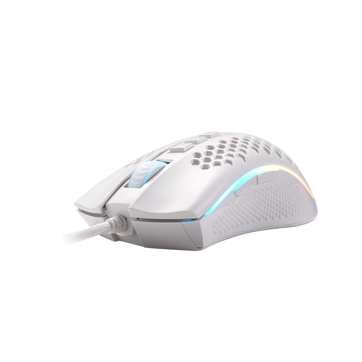 REDRAGON STORM HONEYCOMB RGB GAMING MOUSE FOR BATTLEGROUNDS (M808W-RGB) WHITE - DataBlitz