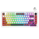 E-Yooso Z-82 RGB 81-Keys Wired Hot-Swappable Mechanical Keyboard White/Red/Black (Silverwood Switch)
