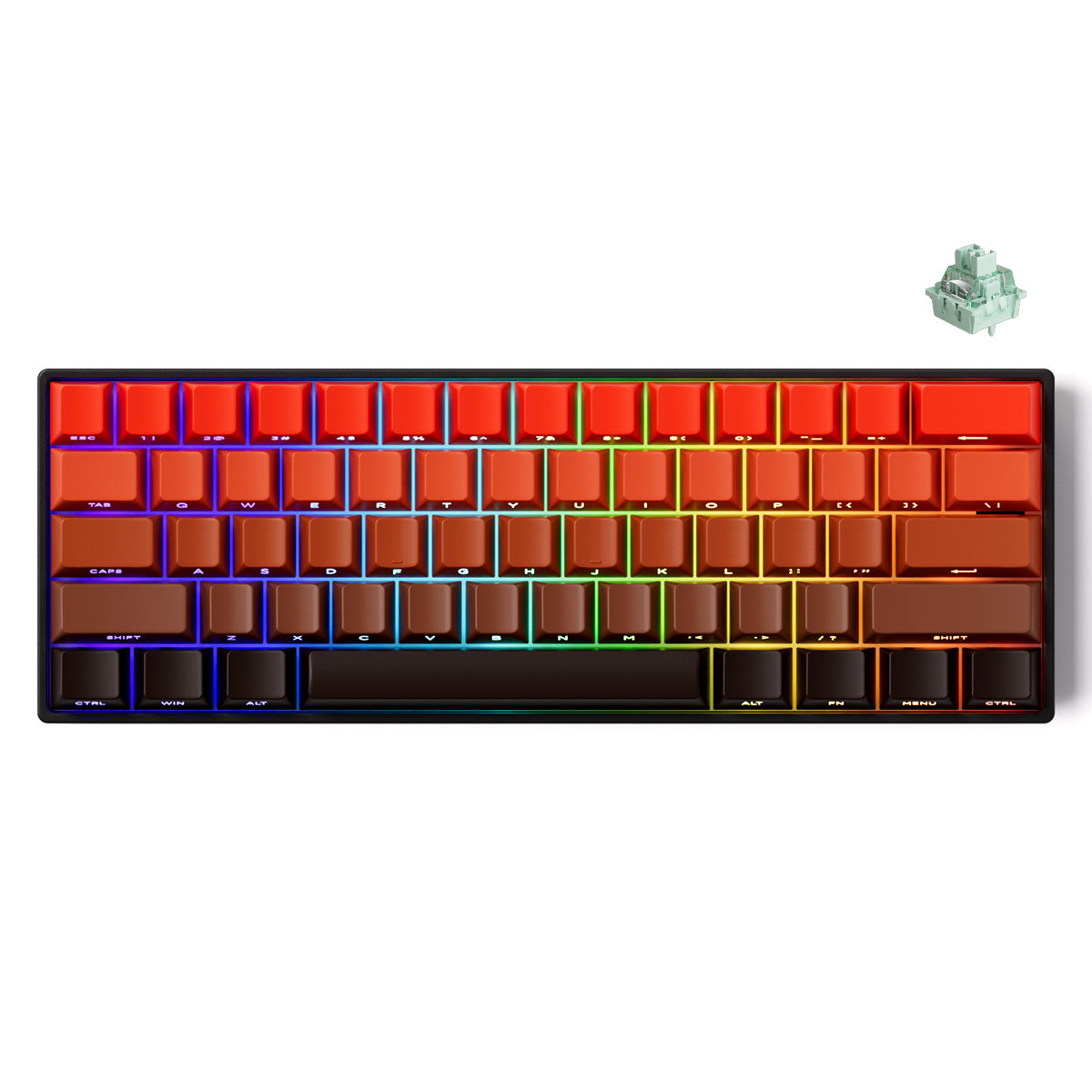 MonsGeek FUN60 Pro SP Shine-Through Blaze Gradient Multi-Mode RGB Mechanical Keyboard
