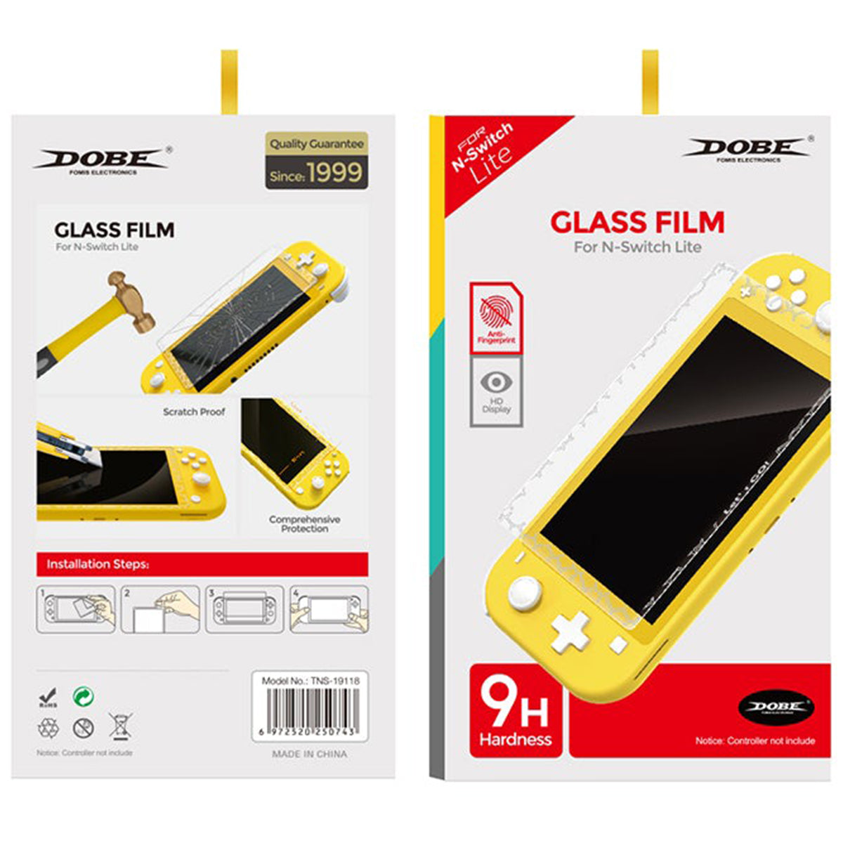 Dobe NSW Glass Film 9H Hardness For N-Switch Lite (TNS-19118A)