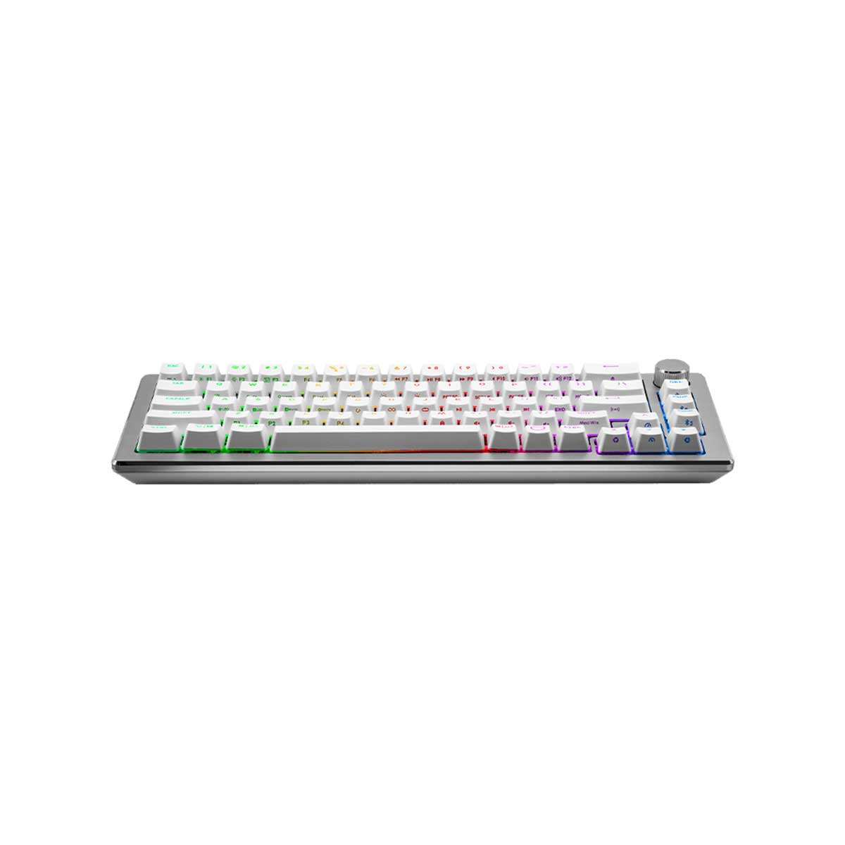 COOLER MASTER CK721 65% HYBRID WIRELESS MECHANICAL KEYBOARD WHITE (BLUE SWITCH CLICKY) - DataBlitz