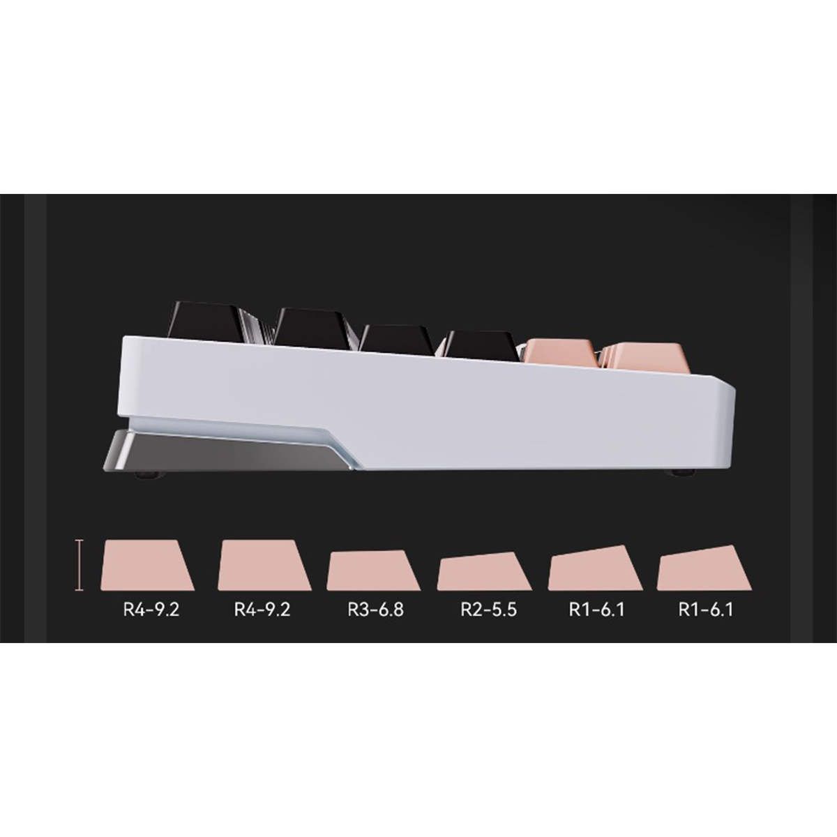 VXE75 Aluminum Gasket Structure Wireless Mechanical Keyboard (White) (Ice Berry Switch)