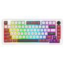 E-Yooso Z-82 RGB 81-Keys Wired Hot-Swappable Mechanical Keyboard White/Red/Black (Silverwood Switch)