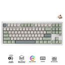 Ajazz QS87 RGB Tri-Mode 87-Keys Aluminum CNC Case Gasket-Mounted Hot-Swappable Mechanical Keyboard (Cyan/White/Blue) (Maillard Switch)