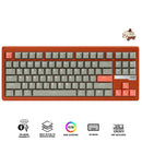 Ajazz QS87 RGB Tri-Mode 87-Keys Aluminum CNC Case Gasket-Mounted Hot-Swappable Mechanical Keyboard (Grey/Red) (Maillard Switch)