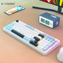 E-Yooso Z-98 Tri-Mode RGB 98-Keys Mechanical Keyboard White/Blue (Silverwood Switch)