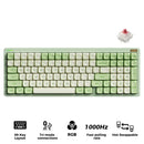 NuPhy Halo96 V2 QMK/VIA RGB Hot-Swappable 99-Key Wireless Mechanical Keyboard (Silent Red Clear-Top Switch) (Mojito)