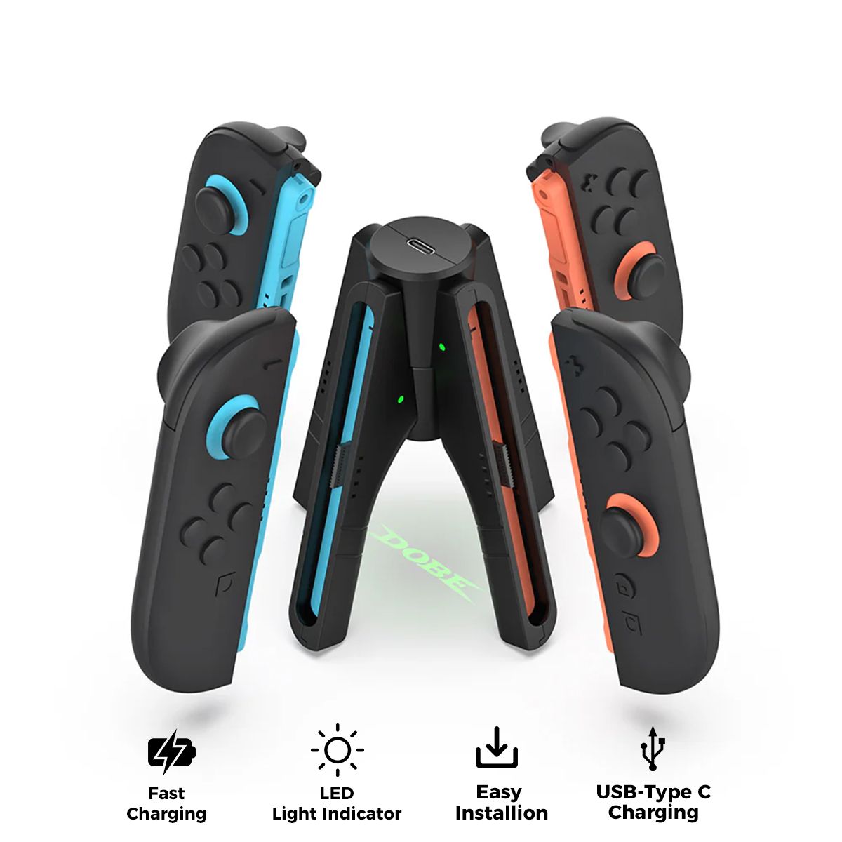 Dobe Charging Grip for Nintendo Switch 2 Joy-Pad (Black) TNS-3156