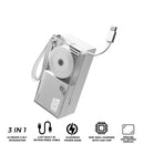 Sharge Retractable 3-in-1 Power Bank & Wall Charger 10000mAh 30W with Built-in USB-C Cable (White) (P7U)