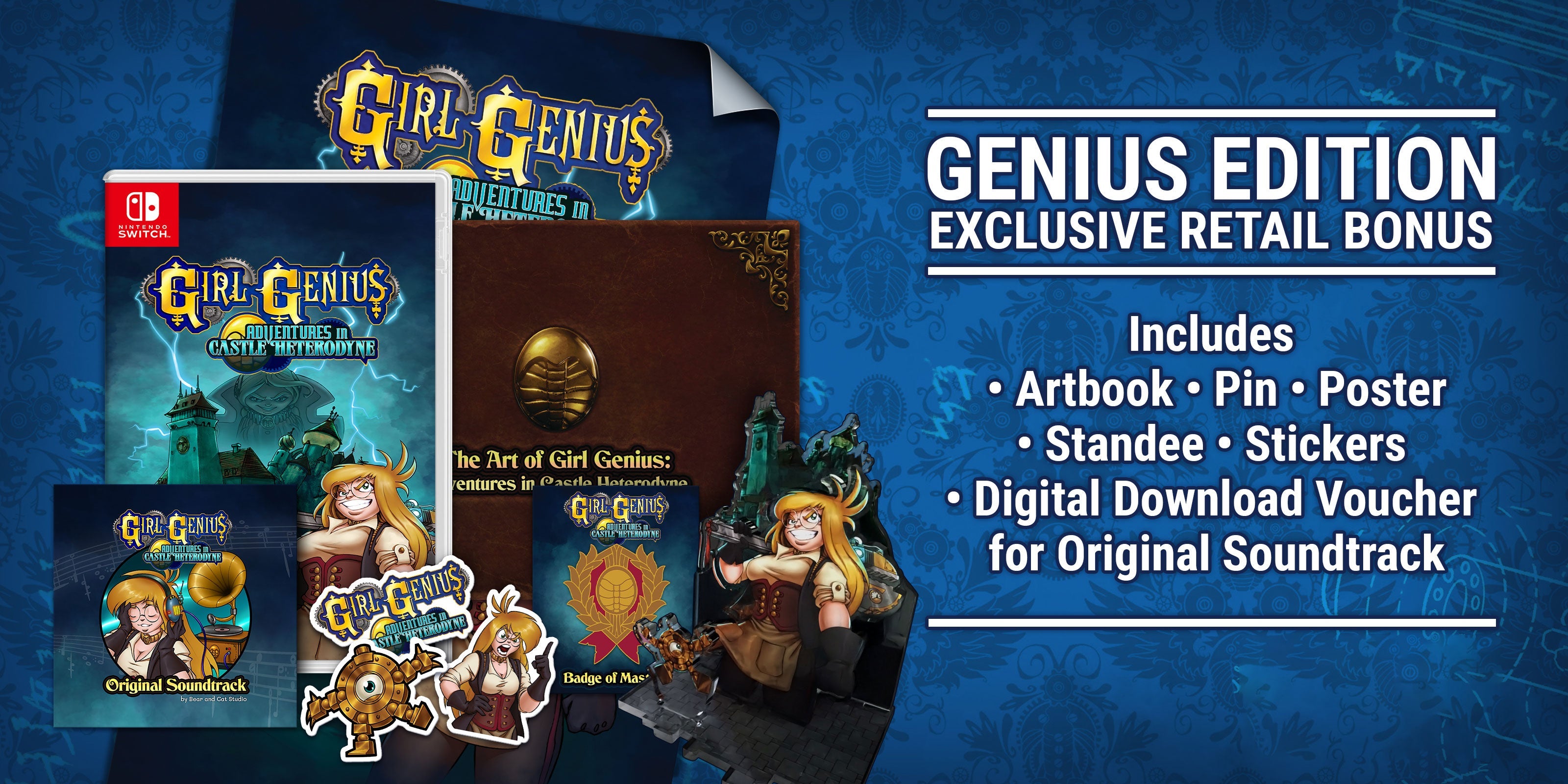 Nintendo Switch Girl Genius Adventures In Castle Heterodyne Genius Edition | DataBlitz