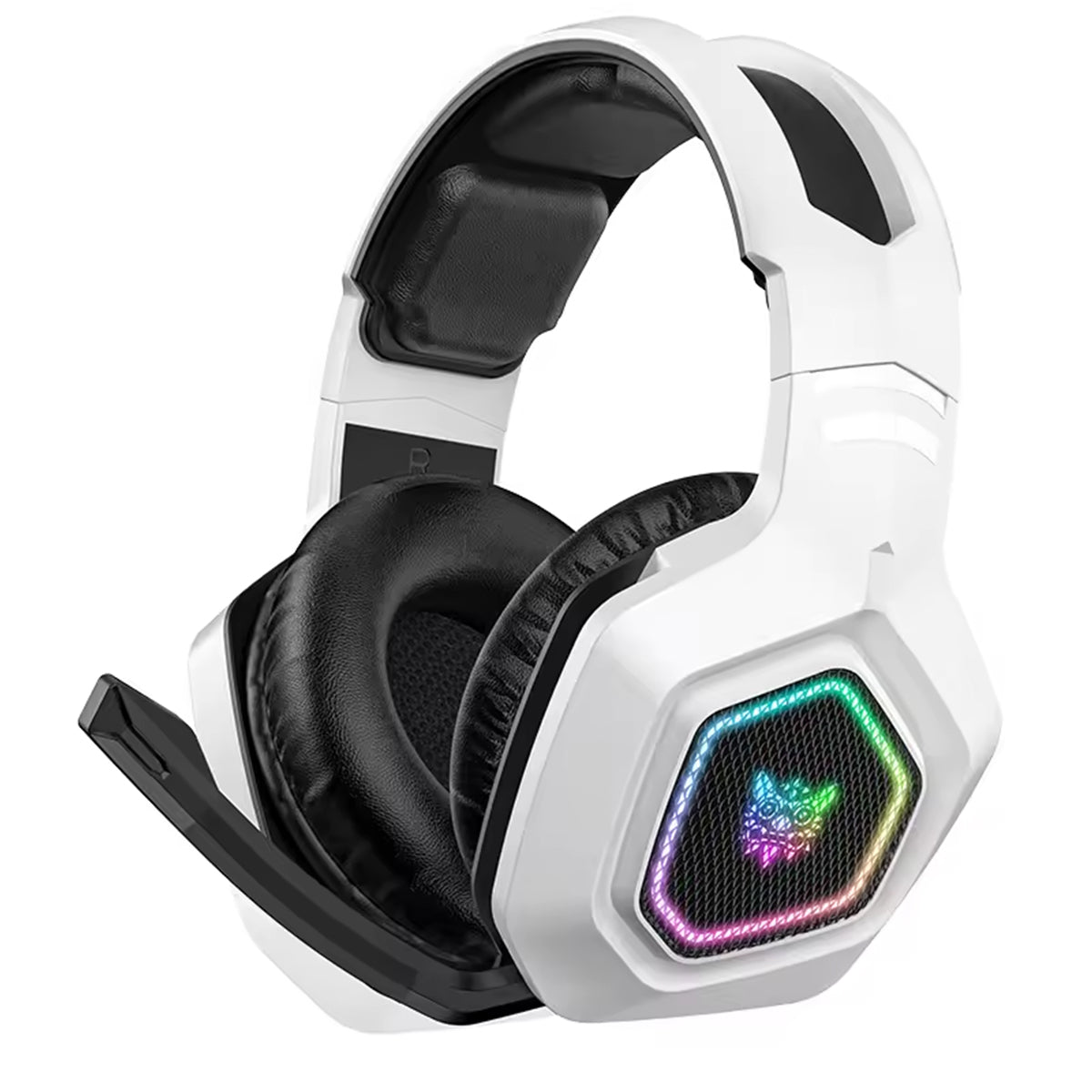 Onikuma B100 RGB Tri-Mode Gaming Headset (Black, White)