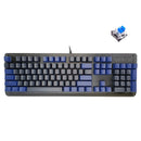E-Yooso K-600 Ice Blue Single Light 104 Keys Wired Mechanical Keyboard Black (Blue Switch)