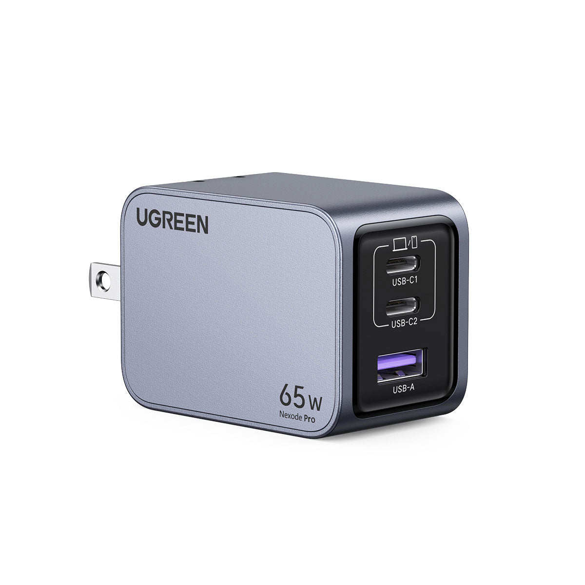 UGreen Nexode Pro 3-PORT 65W Gan Tech Fast Charger (Grey) (X755/25870)