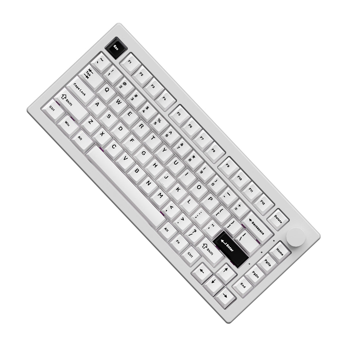 Akko 5075 V3 Multi-Mode RGB Hot-Swappable Mechanical Keyboard (Black on White)