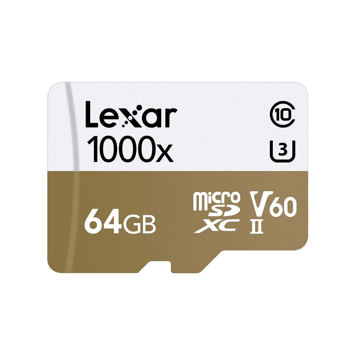 Lexar Professional 1000x microSDXC UHS-II C10 U3 V60 150MB/s Read Memory Card with Adapter