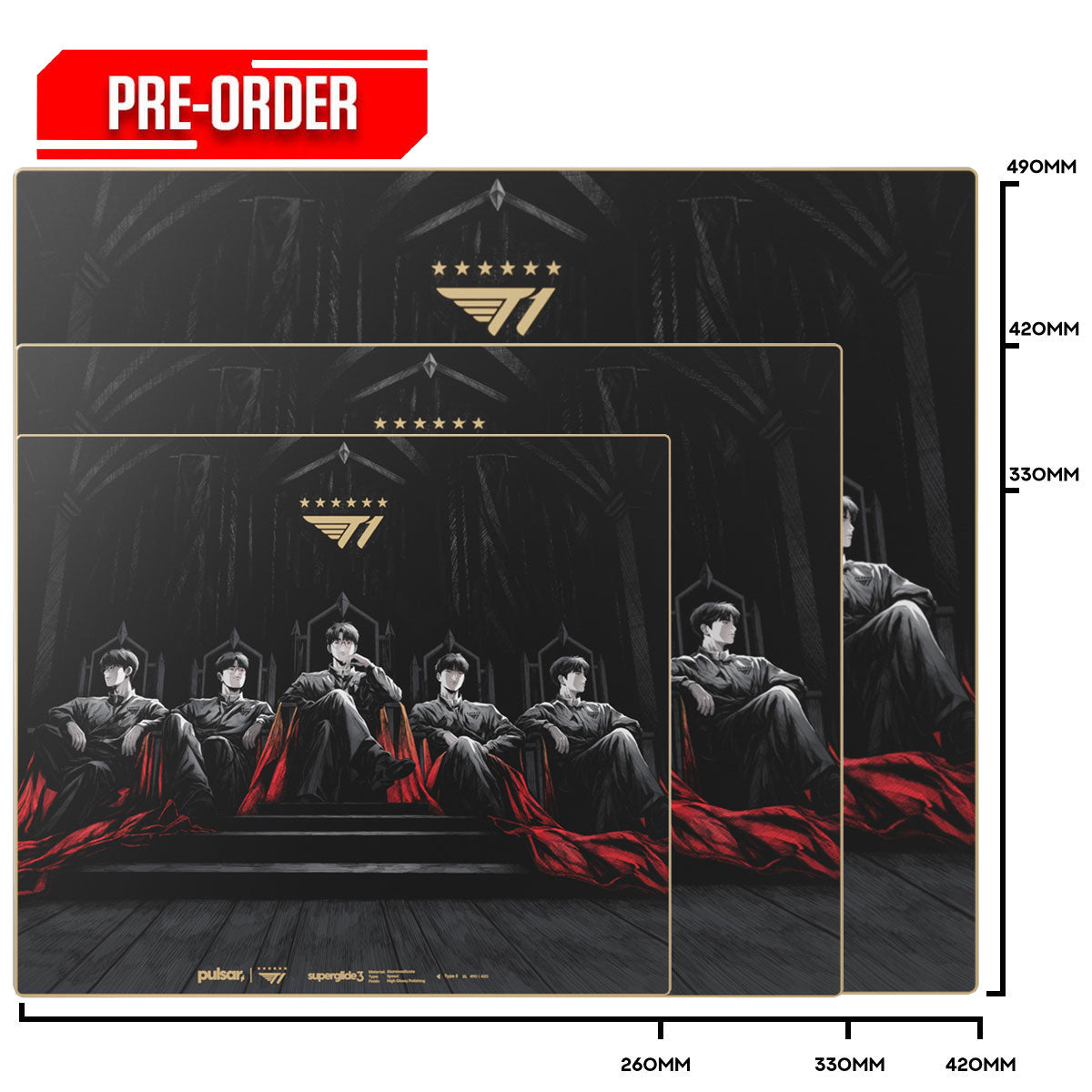 Pulsar Superglide3 Glass Mouse Pad T1 Edition The Throne