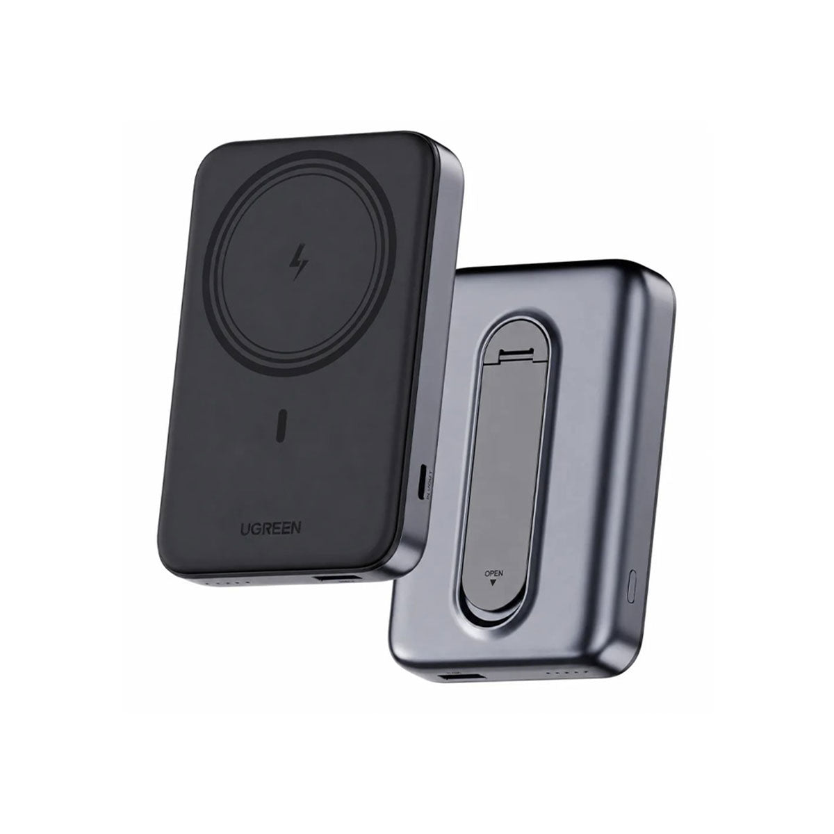 Ugreen Zapix Series 10000mAh 20W Magnetic Wireless Fast Charging Power Bank with Stand (Black)