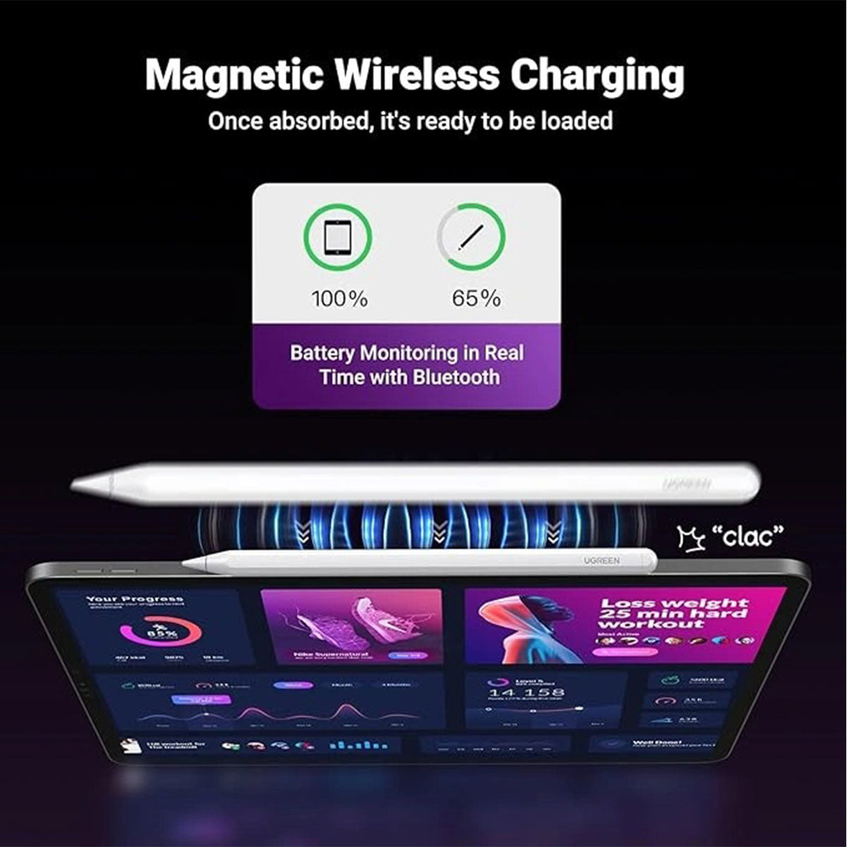 Ugreen Wireless Charging Smart Stylus Pen for iPad (LP653/15910)