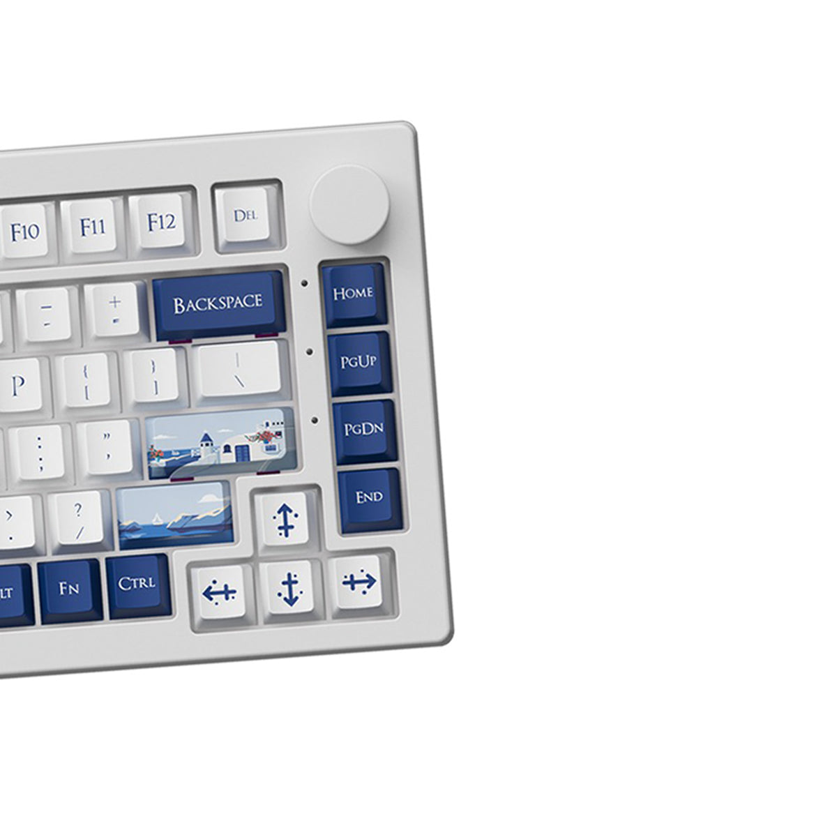 Akko 5075 V3 Multi-Mode RGB Hot-Swappable Mechanical Keyboard (Santorini) (Akko Frost Pink Switch)