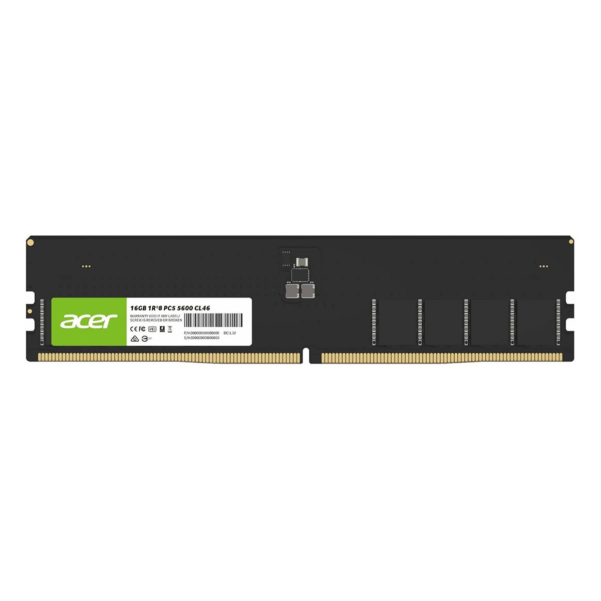 Acer UD200 16GB (1x16GB) 5600MHz CL46 DDR5 UDIMM (BL.9BWWA.422)
