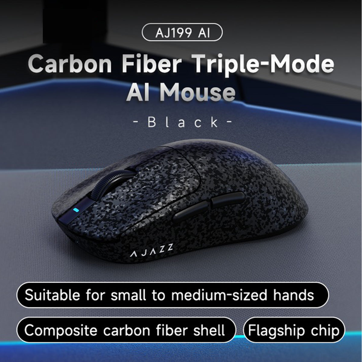 Nacodex x Ajazz AJ199 AI Carbon Fiber Composite Tri-Mode Mouse | DataBlitz