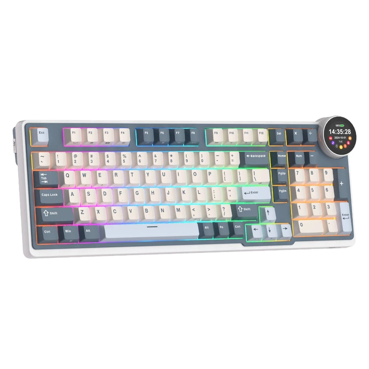 Royal Kludge RK-N99 Tri-Mode RGB 98 Keys Hot Swappable Mechanical Keyboard Moon