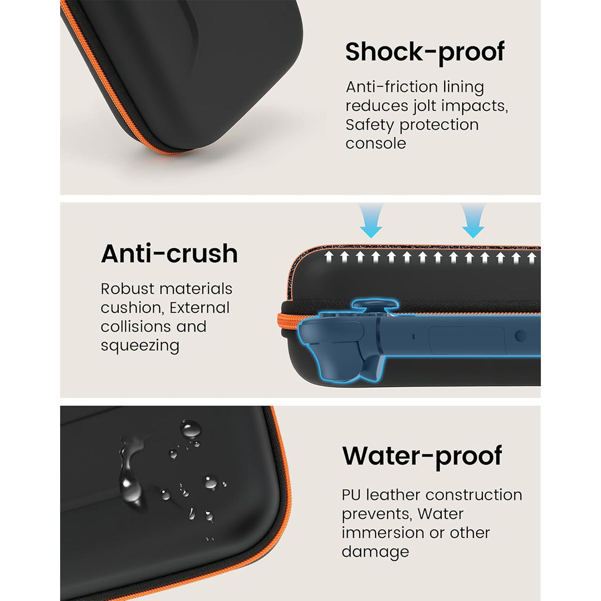 Transnovo PU leather Travel Carrying Case for Nintendo Switch 2 (Black) (NS2-CC06-1)