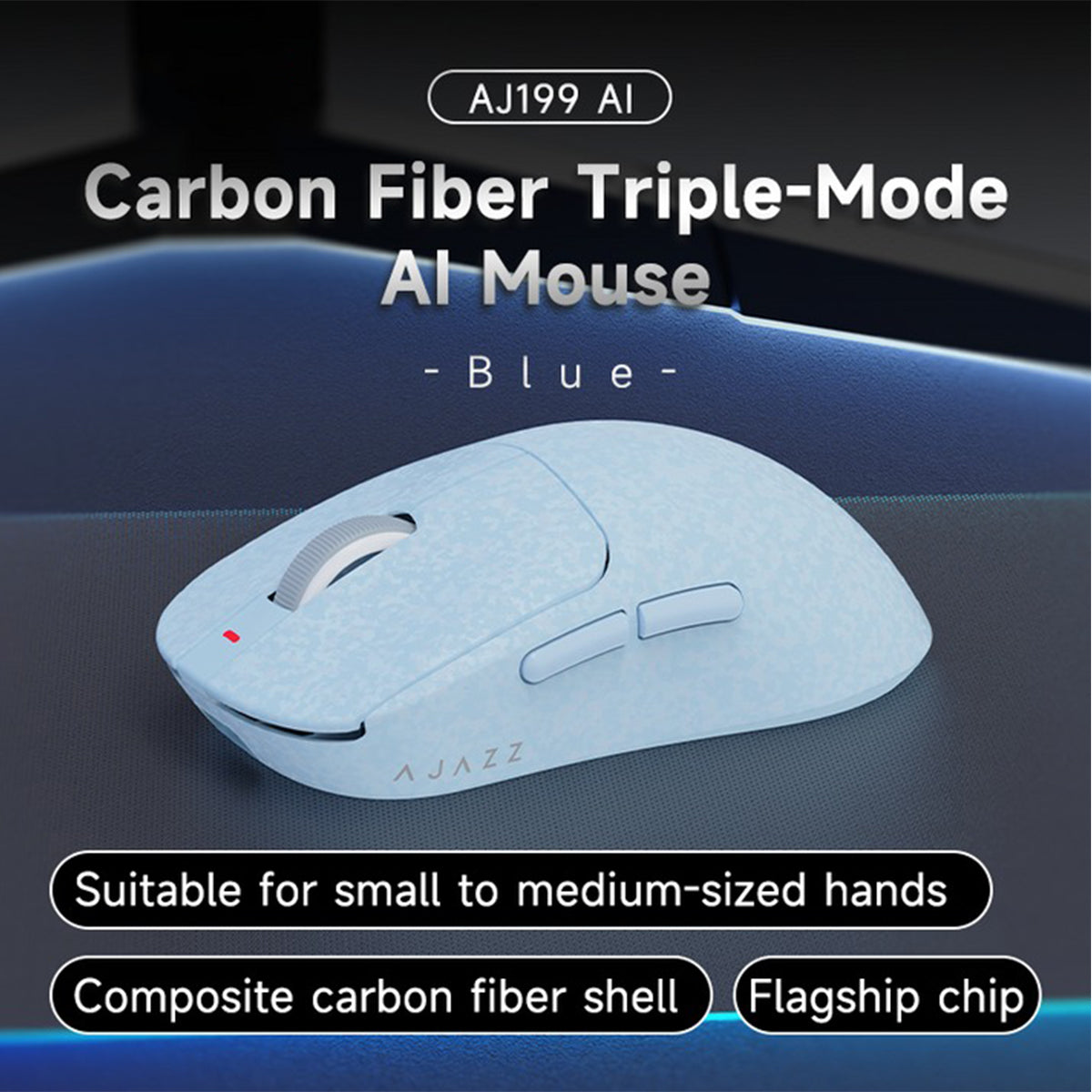 Nacodex x Ajazz AJ199 AI Carbon Fiber Composite Tri-Mode Mouse | DataBlitz