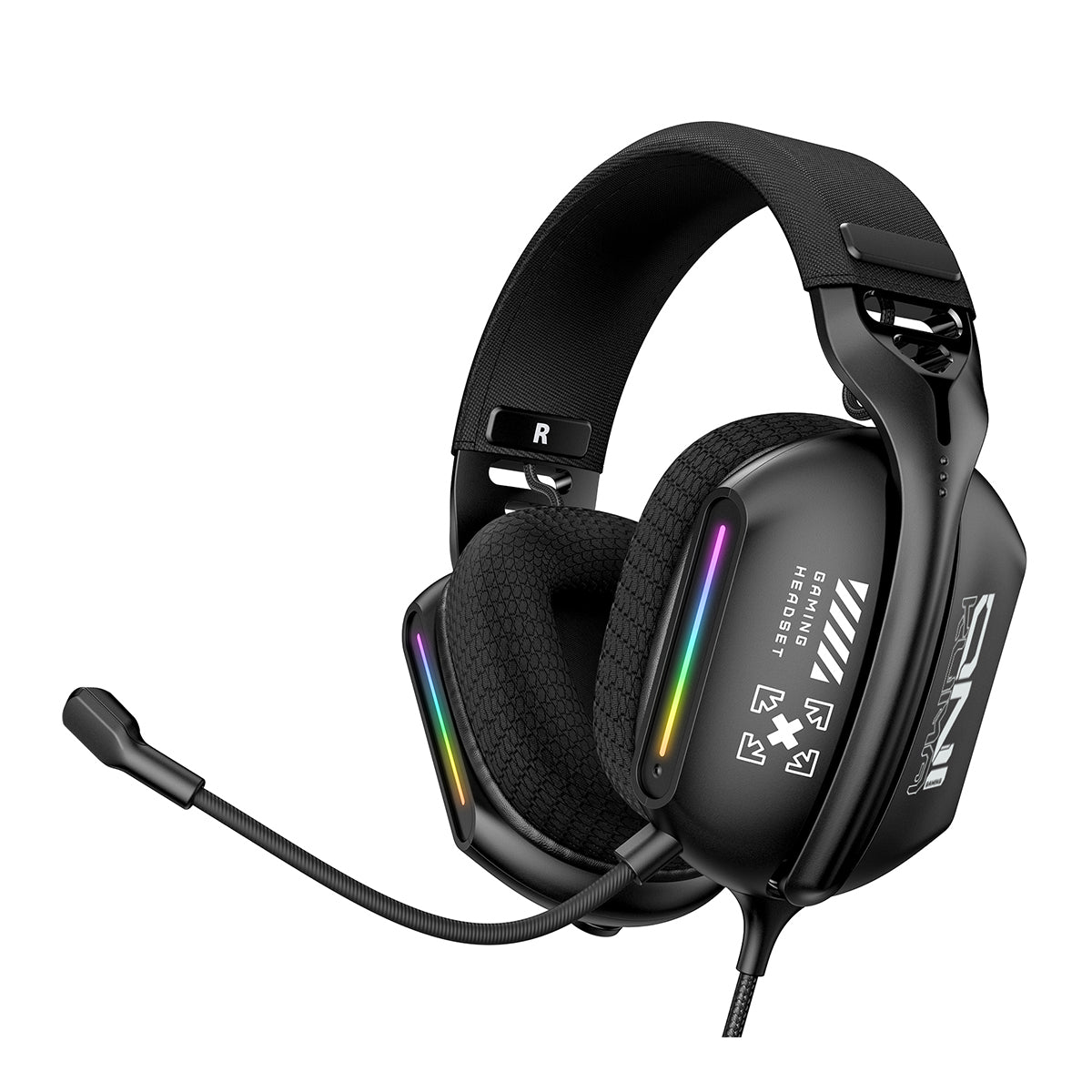 Onikuma X12 RGB Wired Gaming Headset with Noise Cancelling Microphone (Black)