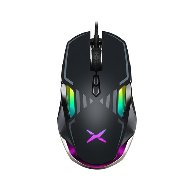 Delux M628 7-Buttons PMW3389 RGB Wired Ambidextrous Gaming Mouse (Black)