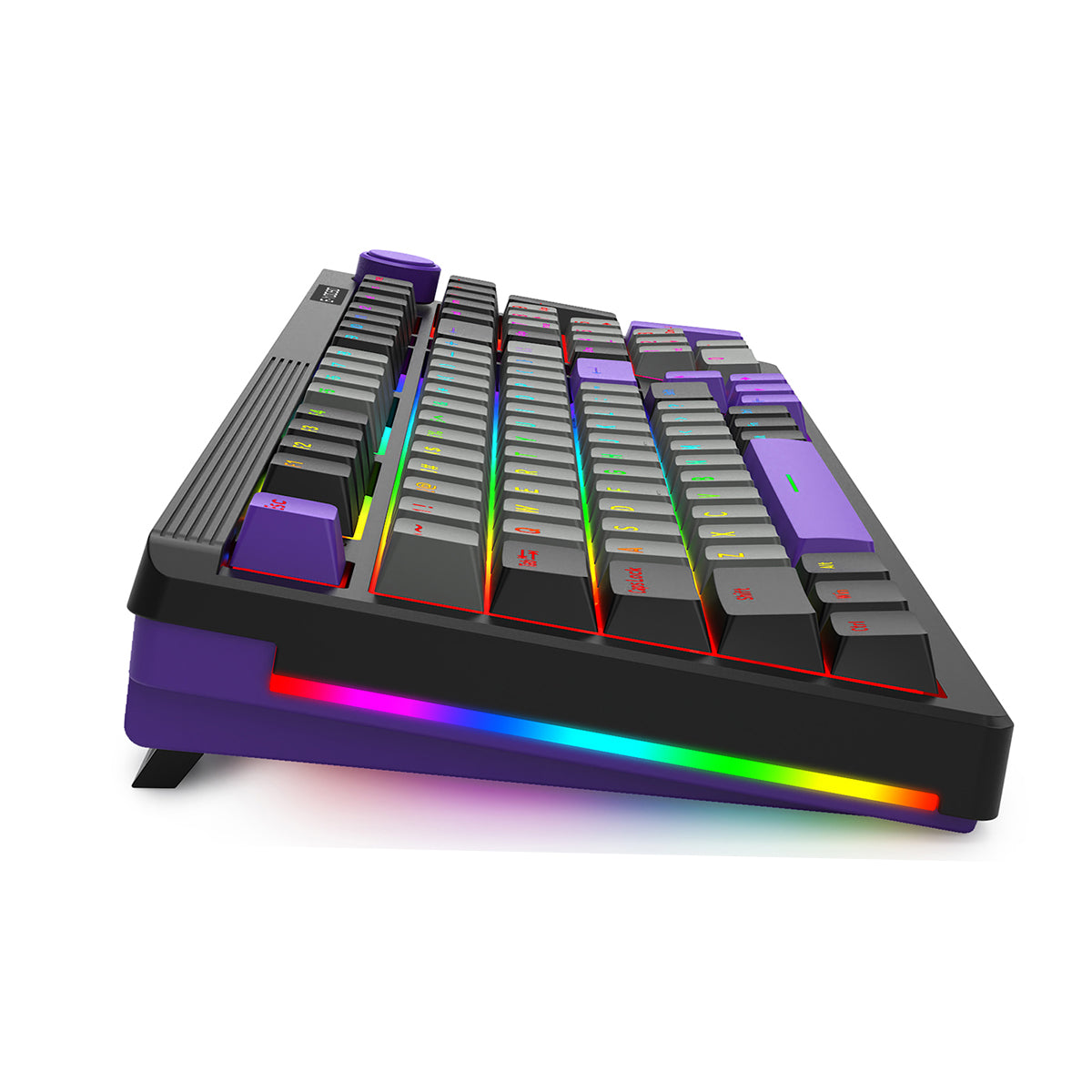 E-Yooso Z-101 RGB 101 Keys Tri-Mode Hot-Swappable Mechanical Keyboard Grey/Black/Purple