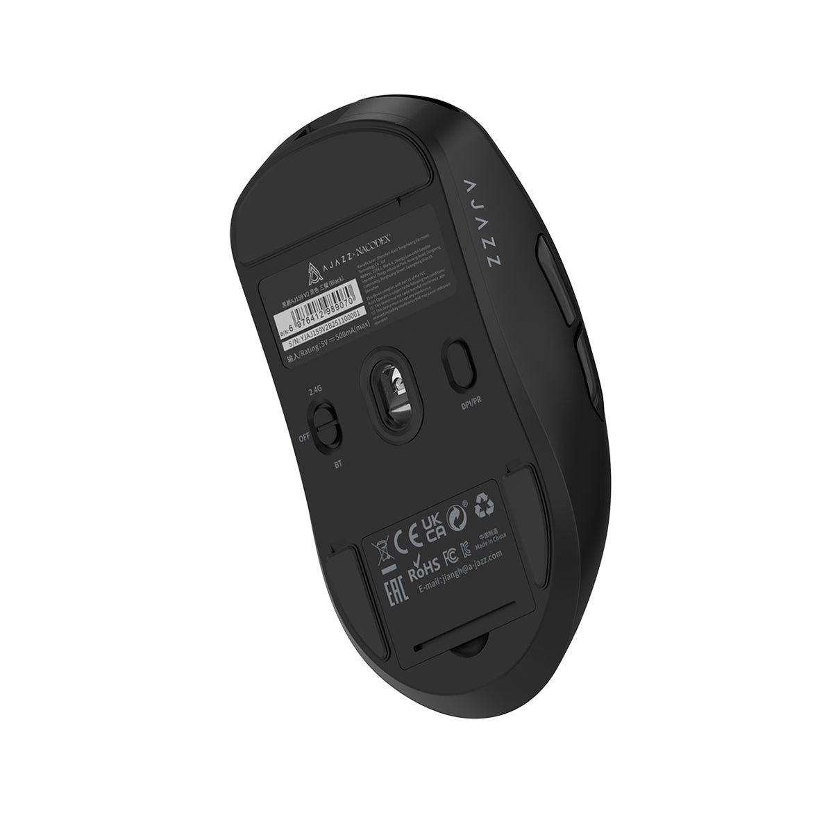 Nacodex x Ajazz AJ159 V2 Tri-Mode Gaming Mouse (Black, White)