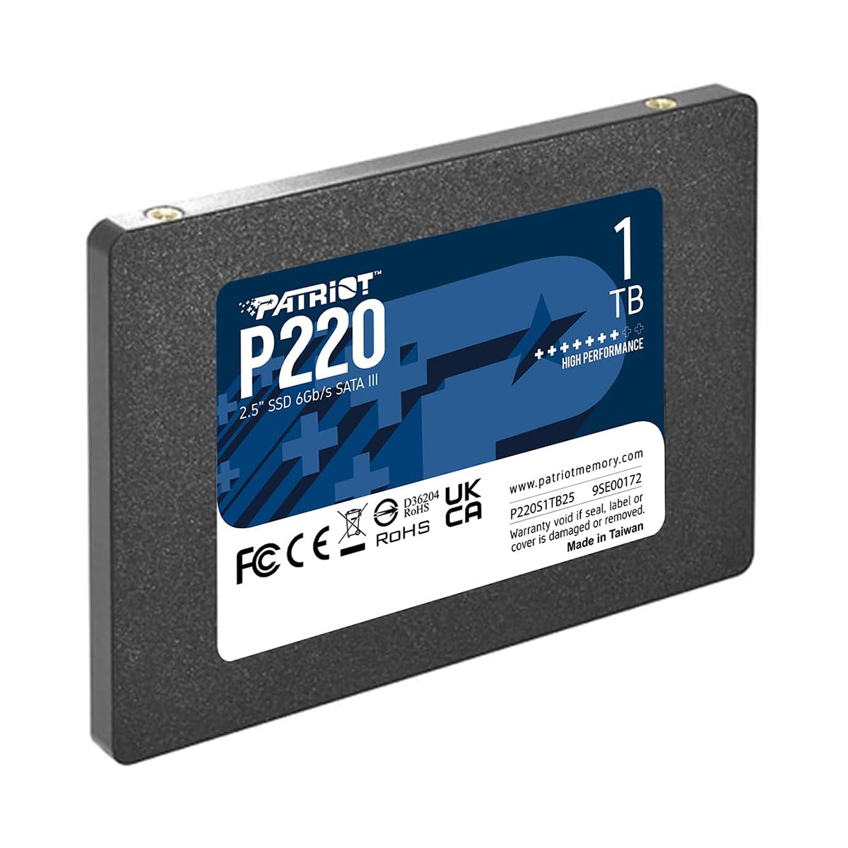 Patriot P220 2.5" 550MB/s Read/ 500MB/s Write SATA III SSD