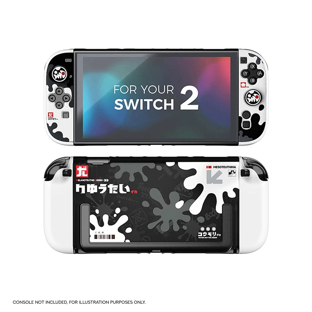 IINE Protective Case Set for Nintendo Switch OLED (Ink White Splash) (L1288)