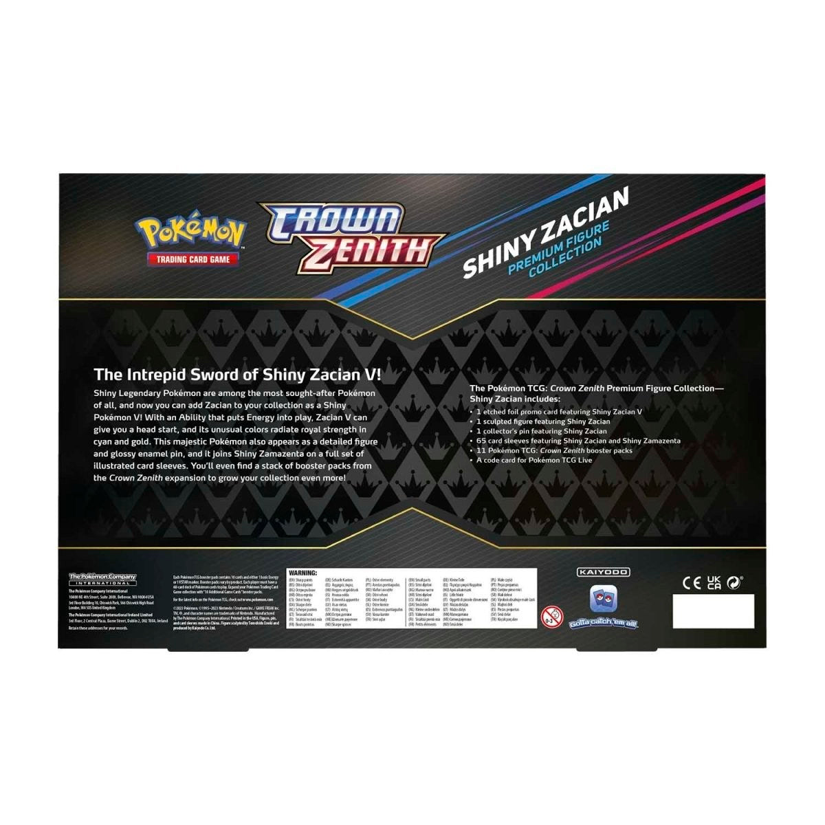 Pokemon Trading Card Game SS12.5 Sword & Shield Crown Zenith Shiny Zacian Premium Figure Collection (290-85163)