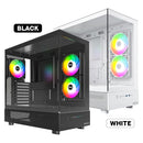 Montech XR Mid Tower ATX PC Case (Black, White)