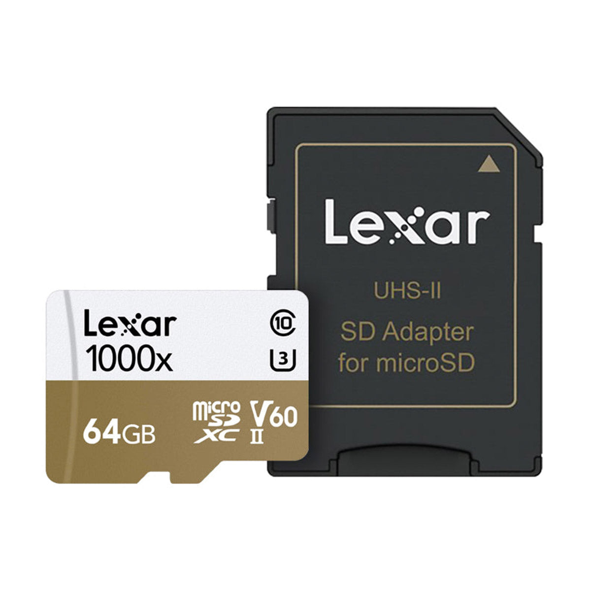 Lexar Professional 1000x microSDXC UHS-II C10 U3 V60 150MB/s Read Memory Card with Adapter
