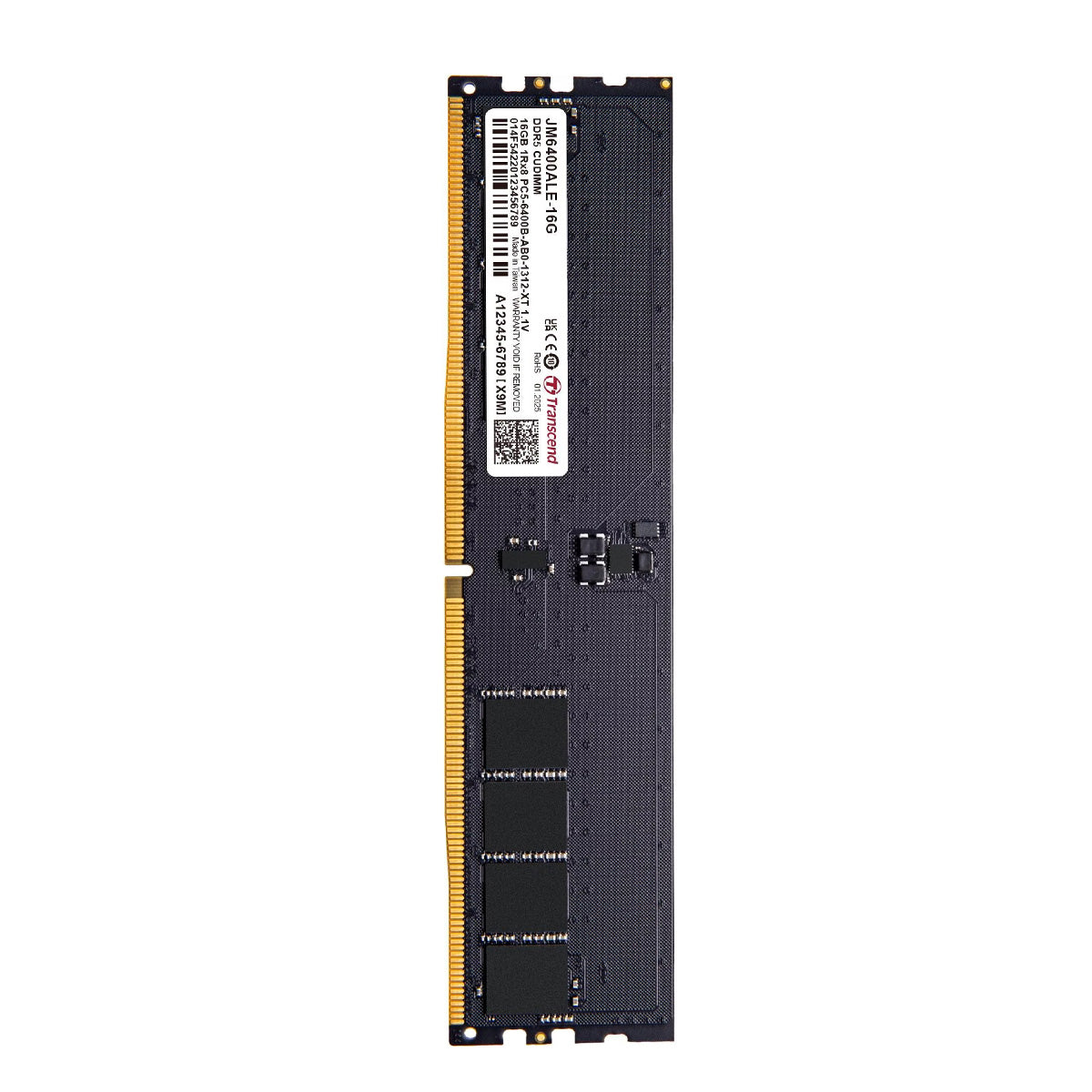 Transcend JetRam 16GB DDR5 6400MHz CUDIMM 1Rx8 CL52 1.1V (JM6400ALE-16G)
