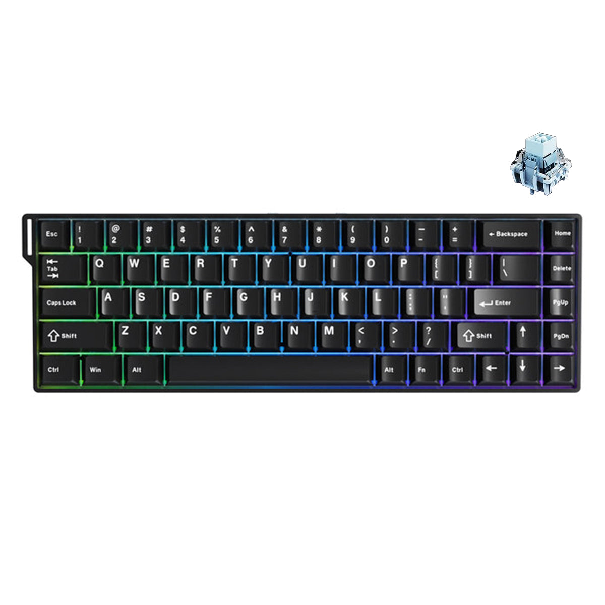 Ajazz AK680 V2 RGB Wired 68-Keys Aluminum Case Hot-Swappable Mechanical Keyboard