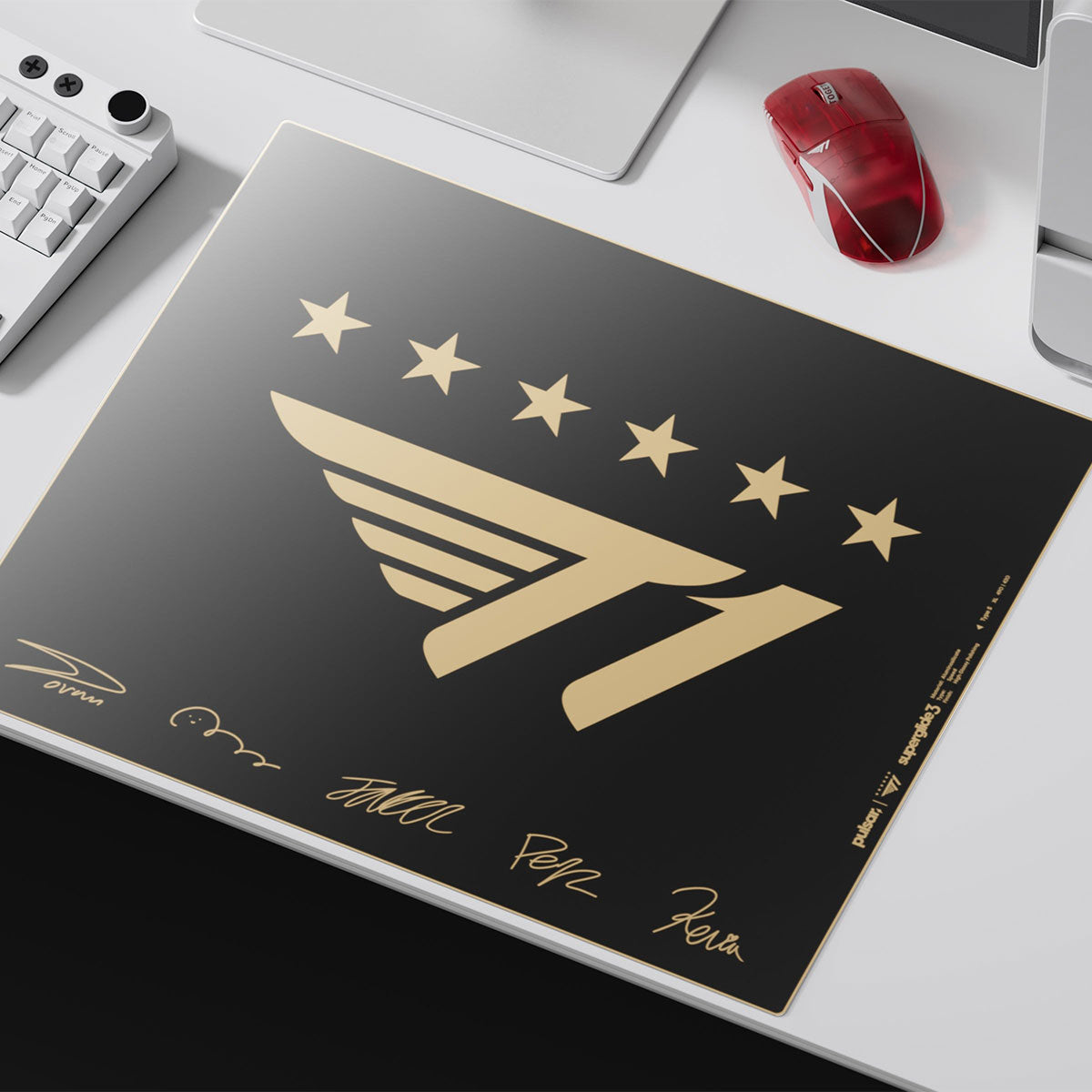 Pulsar Superglide3 Glass Mouse Pad T1 Edition Signature Gold (M, L, XL) Pre-Order Downpayment