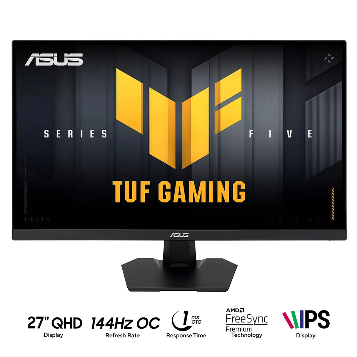 ASUS TUF Gaming VG27AQ5F 27" QHD (2560x1440) 220Hz(OC) 1ms(GTG) 0.3ms(min.) IPS AMD Freesync Premium Gaming Monitor with Tilt Adjustment