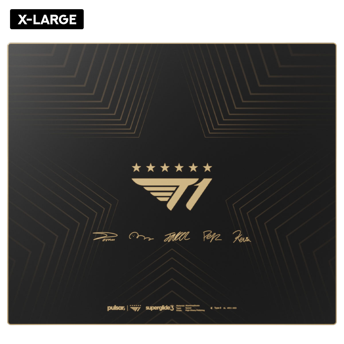 Pulsar Superglide3 Glass Mouse Pad T1 Edition Golden Ascent