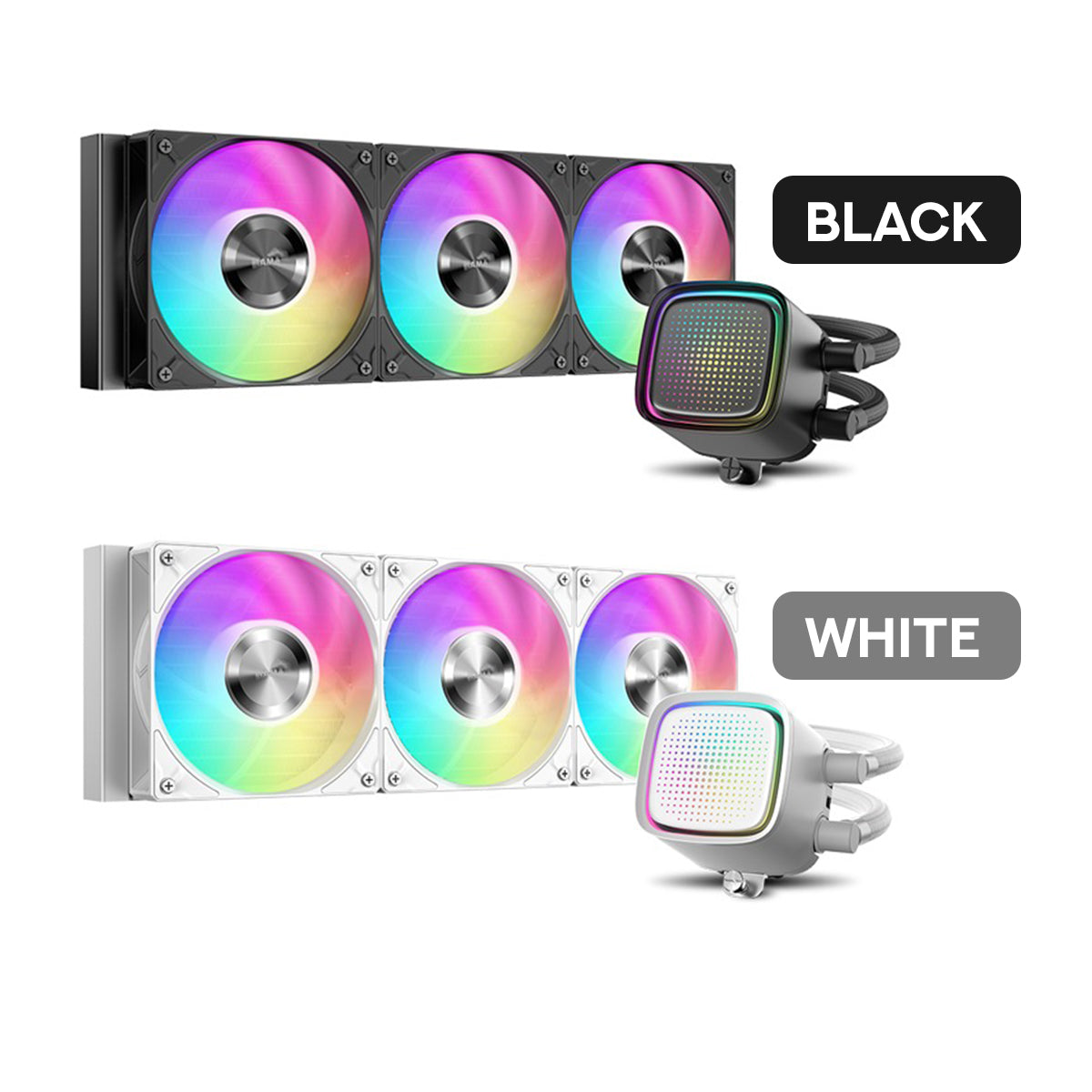 Sama L50 360mm AIO ARGB Liquid CPU Cooler with Dot-Matrix Infinity Mirror Effect | DataBlitz