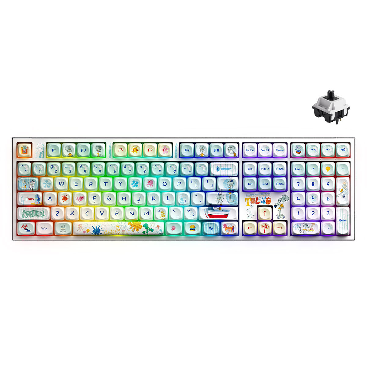 Akko Squidward Tentacles 5108 V5 Multi-Mode RGB Mechanical Keyboard (Akko V3 Piano Pro)