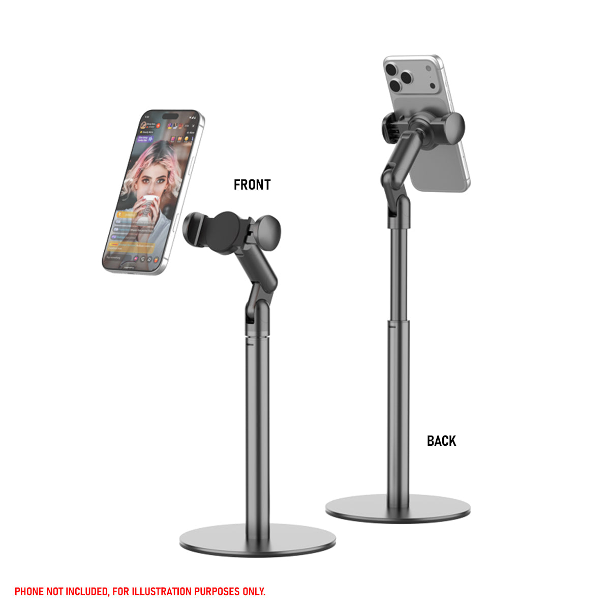 Vyvylabs K82 Desktop Retractable Clamping Mobile Stand (Black) (K82-BK)